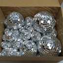 54 Pcs Mini Silver Disco Balls - Hanging Mirror Ornaments for Party, Wedding, Christmas Supplies (1.2 Inch, 2 Inch, 3.2 Inch, 4 Inch)