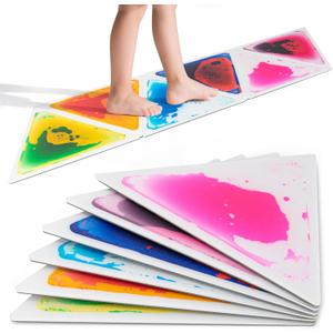 LONGKING 6-Sheet Liquid Triangle Sensory Tiles, Colorful Floor Tile for Play Centers, Playroom, Lava Tiles, 12.7" x 14.7" LONGKING 6-Sheet Liquid Triangle Sensory Tiles, Colorful Floor Tile for Play Centers, Playroom, Lava Tiles, 12.7" x 14.7"