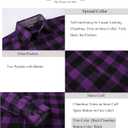 Alex Vando Mens Button Down Shirts Flannel Shirt Long Sleeve (Small, Purple/Black)