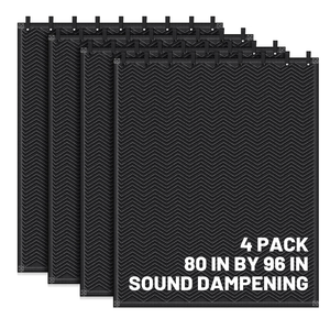 Tudomro 4 Pcs Soundproof Blanket 80'' x 96'' Sound Dampening Blanket with Grommet Outdoor Noise Barriers Studio Insulated Sound Absorption Sheet for Door Acoustic Noise General Indoor or Outdoor Use