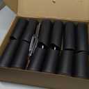 24 Pack Halloween Decoration Flickering Flameless Candles, Battery Operated LED Pillar Candles with Remote Control and Timer.for Home Decor (D2.2 xH 5" 6" 7" Black)