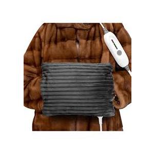 Double Sided Heating Pad for Hands, Luxury Faux Fur Electric Hand Warmer, 3 Levels, Dark Grey