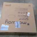 Modway Lippa 28" Round Wood Bar Table, White Top, Black Base