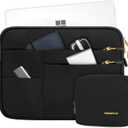 Omnpak Surface Pro 11 Case,13 inch Laptop Sleeve for Surface Pro 12/11/10/9/8/X/7/6/5/4/3 with Side Handle Strap and Accessory Pocket,Recycled PET Laptop Carrying Bag (Black)