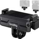 SMALLRIG Magnetic Adapter Holder Dual-Mount Support for DJI Osmo Action 6/Osmo Nano, Bidirectional Quick Release Magnetic Folding Adapter Mount with 2-Prong Mount and 1/4"-20 Threaded Hole - 5890