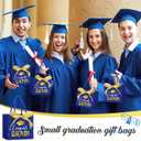 Jetec 45 Pack 2026 Graduation Gift Bags Bulk Small Congrats Bags with Handle and Bow Ribbon 5.5 x 4.7 x 2.5 Inch Grad Paper Treat Gifts Party Favor Supplies for College High School(Blue Gold)