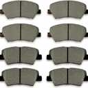 Disc Brake Pads Set Front & Rear For Hyundai Elantra 2011-2016,For Hyundai Elantra GT 2013-2016,For Hyundai Veloster 2012-2016 D1595 D1544(8PCS)