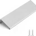 Rergy 4 Pack 5 INCH Cabinet Pulls Brushed Nickel Finger Pulls, Brushed Nickel Edge Pulls for Cabinet Kitchen Cabinet Edge Pulls, 128mm Cabinet Finger Pulls