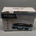 Victrola Journey Bluetooth Portable Suitcase Record Player  with Built-in Speakers, 3 Speed Vinyl Record Player, RCA Out, Headphone Jack (Turquoise)