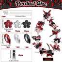 Unittype 6 Sets 2026 Graduation Candy Lei Making Kit DIY Lei Netting Tubing Include 5 ft Mesh Bag 3 Rolls of 98 ft Ribbon 216 Pcs Flower Pieces for Grad Party Supplies(Wine Red, Silver Gray, Black)