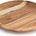 Lipper International 1281 Acacia Grand Centerpiece Platter for Serving for Meats, Cheeses, and Crackers, 18" Diameter x 2" Height
