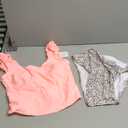 Eomenie Tankini Swimsuits for Women Ruched Tummy Control Bathing Suits Two Piece Swim Tank Top with High Waisted Bottom, Light Pink, XL