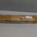 FoDau770 Black Rubber Wood Furniture Legs 16 Inches, Slant Tapered Wood Feet Mid Century Table Legs Set of 4, 5/16" UNC Screw-in Furniture Feet - Max Leg Diameter 2.3"