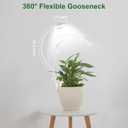 Wolezek 2 in 1 Grow Lights for Indoor Plants, 3 Colors Plant Lights for Indoor Growing with 360 Gooseneck, 48 LEDs Full Spectrum Plant Grow Lights Indoor, 6/12/16H Timer, 5 Brightness, White 3 Pack