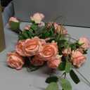 DuHouse 24pcs Artificial Vintage Roses Silk Rose with Stem Fake Rose Bouquets for Arrangement Wedding Centerpiece Party Home Decoration(Gradient Light Pink)