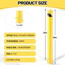 Blulu 1 Pcs 46" Pour in Place Safety Bollard Post, 4-1/2" Od Heavy Duty Steel Concrete Bollard with Removable Cap, Yellow Powder Coated Parking & Traffic Barrier