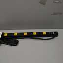 12 Outlet Industrial Long Power Strip with 15Ft Cord, 1875W Heavy Duty Metal Power Strip with Wide-Spaced Outlets & Overload Protection, ETL Listed for Garage, Workshop, Office, Home