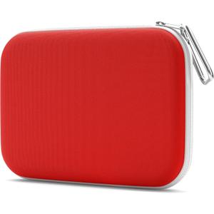 Slim Multipurpose Purse Pouch | Neoprene Makeup Bag with Zipper Pouch & Carabiner Keychain | Portable Travel Cosmetic Bag, Womens Travel Makeup Tote (Pack of 1) 