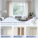 Hei!Dear 2 Pack Blackout Curtain Rod for Windows 28 to 48 inch (2.33-4Ft), Wrap Around Room Darkening Curtain Rods, 5/8" Samll Adjustable Modern Decorative Window rod,Silver