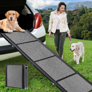HABUTWAY Extra Wide Dog Ramp for Car - 250LBS Capality, 67''L x 20''W Pet Ramp, Portable Car Ramp for Large Dogs, Folding Dog Ramp Non-Slip, Dog Steps for Medium & Large Dogs to Get Into Car,SUV,Truck