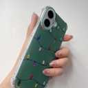 Christmas Lights Phone Case Compatible with iPhone 17, Cute Green Christmas Holiday Phone Cover for iPhone 17