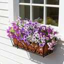 INQCMY Artificial Fake Pansy Flowers for Outdoor, 12 Pcs Faux Silk Pansies Flower for Spring Summer Decoration, UV Resistant Fake Plants for Outside Planter Porch Yard Patio Home Decor(Mixd Purple)
