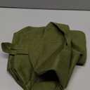 100% Linen Hanging Storage Bags Baskets 2 Pcs, Small Wall Storage Bag for Kitchen, Bedroom, RV Camper Organizer, Sewing Room, Nursery Storage, Kids Room, Army Green