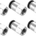 PATIKIL Push to Connect Fittings, 6 Pcs 8mm OD Tube to 1/8 Inch NPT Female Thread Air Line Quick Connect Fittings