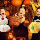 4 Pcs Pumpkin Stuffed Animals Pumpkin Toys Plush for Kids Food Plush Vegetable Toys Throw Pillows 6.3 Inches Fluffy Gifts for Collectors Birthday Party Decor Home(White,Yellow)