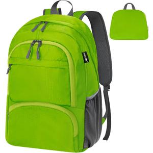 HOLYLUCK 20L Lightweight Packable Hiking Daypack Foldable Backpack for Men Women Small Travel Outdoor Foldable Shoulder Bag-green