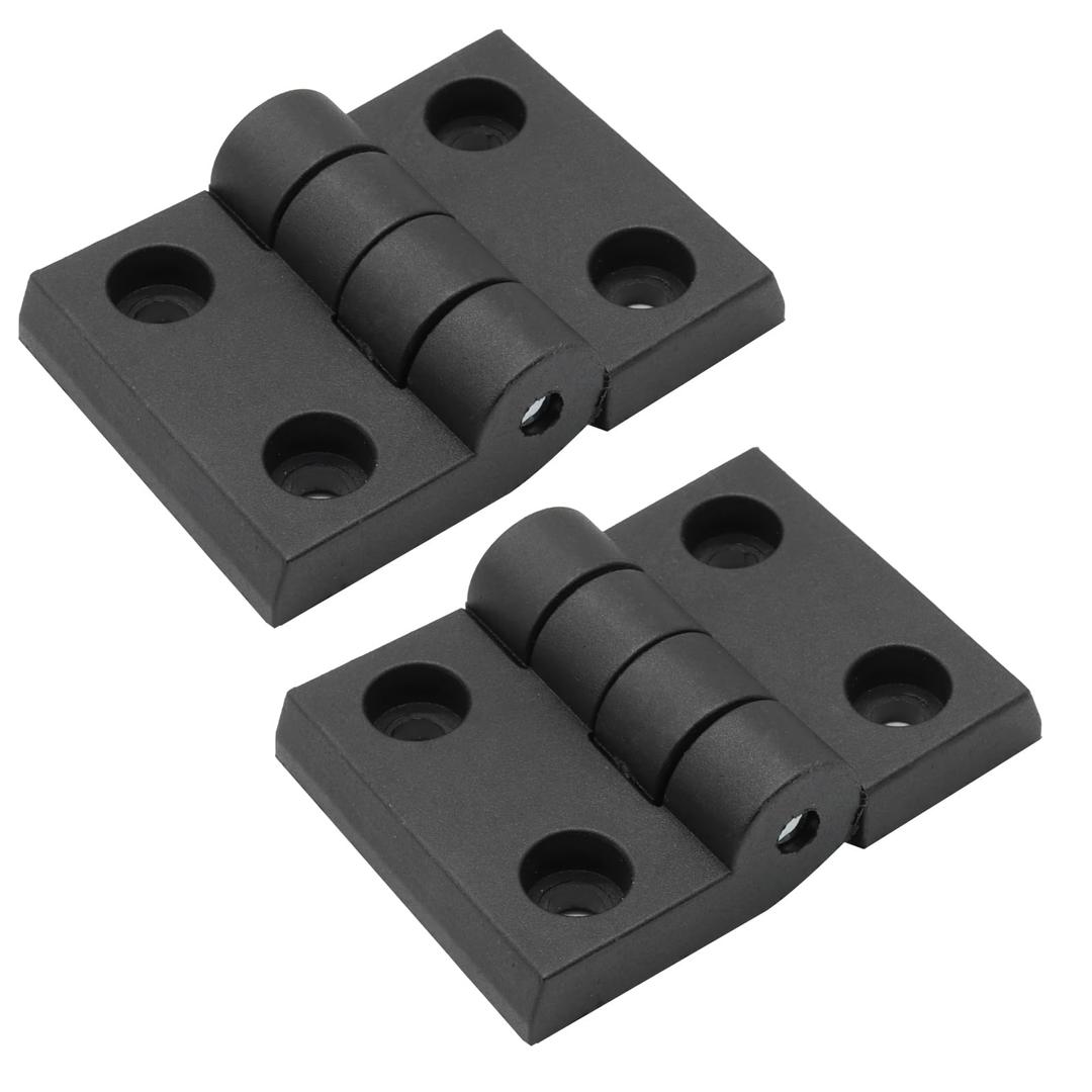 LDEXIN 2pcs 50mmx70mm Black Plastic Cabinet Door Hinge, Black Nylon Door Hinges