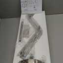 Semi Flush Mount Ceiling Light Fixture Glass Drum Chandelier Entryway Light Fixture 16''Brushed Nickel Flush Mount Ceiling Lights 3-Light Foyer lighting fixtures for Living Room Hallway Bedroom (Silver)