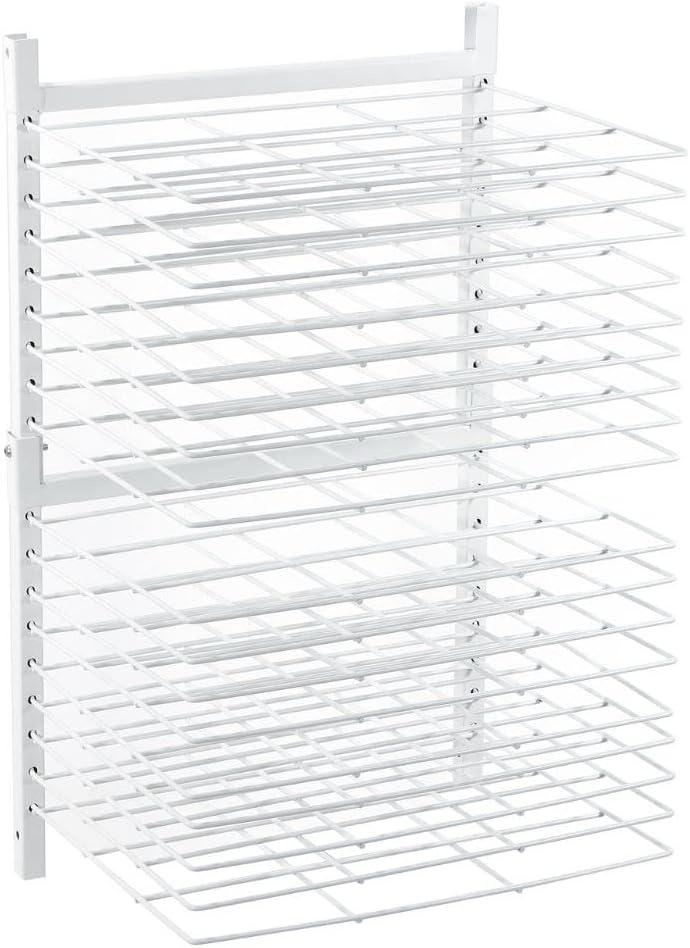 OFFICEROO Art Drying Rack 18 Shelves Extension - Compatible with Base Model B0BHY9BDVV (White)