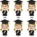 2 x 24 Pcs Graduation Cutouts Grad Graduates Cutouts for Bulletin Board Decor with Photo Space for Grad DIY Craft Photo Classroom 2026 Graduation Party Decoration (Female)