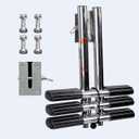 3 Step Boat Ladder, Stainless Steel Dive Boarding Ladders for Bass Fishing Boats, Heavy-Duty with Non-Slip Treads