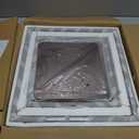 Jaycomey Modern Ceiling Light Dimmable LED Chandelier with Remote Control,50W 3-Layer Square Ceiling Lamp Acrylic Flush Mount Ceiling Lights Fixtures for Bedroom Dining Living Room Kitchen(White)