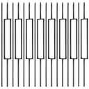 16 Pcs Wrought Iron Balusters 44 Inches Iron Balusters for Staircase Hollow Stair Spindles 1/2" Balusters for Staircase Interior Satin Black Metal Deck Balusters