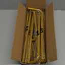 Wedding Sign Holder, 68x31x 20 Adjustable Welcome Sign Stand with Leather Sign Hanging Straps, Sign Rack,Heavy Duty Easel Stand for Sign, Wedding Seating Chart Stand, Easel for Halloween Display (Gold)