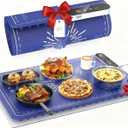 Warming Mat for Food, Upgrade 248 Food Warming Mat, Electric Warming Tray with Insulation Pad and 9-Level Temperature, Silicone Heating Mat for Buffets, Party, Gatherings, Everyday Use (NY7R) (LARGE)