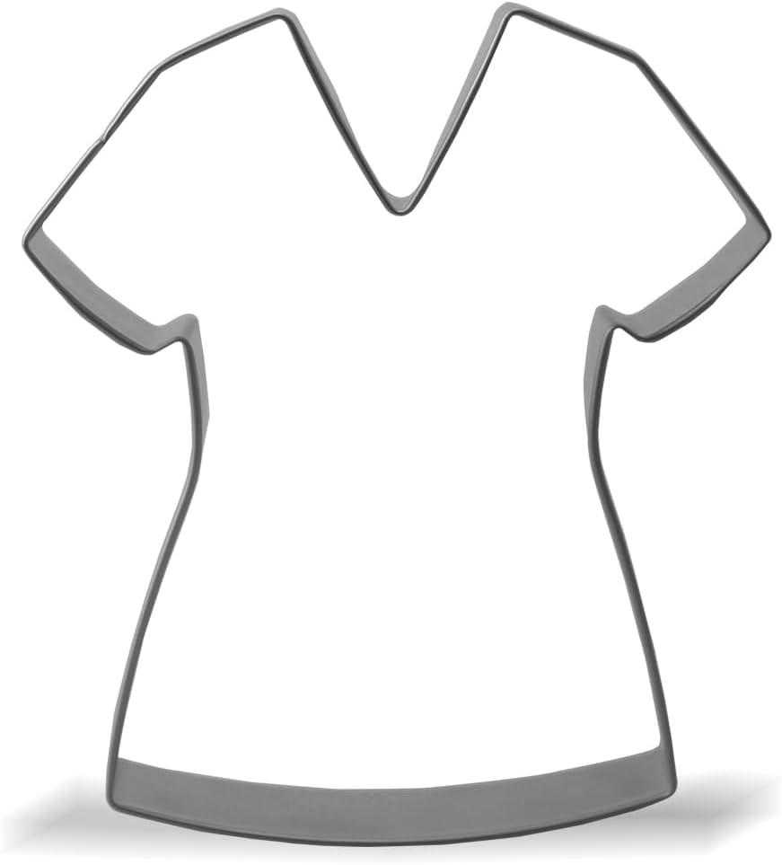 Keewah Nurse Scrubs Cookie Cutter, 4.1”, Stainless Steel