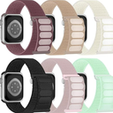 6 Pack Sport Nylon Loop Band Compatible with Apple Watch Bands 38mm  for Women and Men, Adjustable Breathable Braided Straps for iWatch Series 