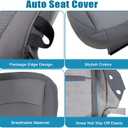 Priprilod Cloth Gray Driver Side Bottom Replacement Seat Cover & Driver Foam Cushion Compatible with Dodge Ram 1500 2500 3500 4500 5500 2013 2014 2015 2016 2017 2018