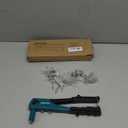 Rivet Gun, Rivet Gun Kit, Pop Rivet Gun, 80PCs Metal Rivets and 4 Drill Bits, Heavy Duty Hand Riveter, Rivet Gun Tool for Metal, Automotive, Blind Rivets 3/32" 1/8" 5/32" 3/16"