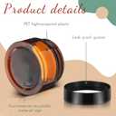 Patelai 2 Pieces Round Wide-mouth Leak Proof Plastic Container Jars with Lids for Travel Storage Makeup Beauty Products Face Creams Oils Salves Ointments DIY Making(1 Ounce,Amber)