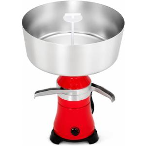 Electric Milk Cream Separator, 100L/H Centrifugal Separator with 10L Aluminum Alloy Bowl, Adjustable 1:3-1:12 Ratio, 5000-11000 RPM, 110V 100W for Fresh Cow Goat Sheep Milk