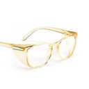 Stoggles Square Z87.1 Certified Polycarbonate Safety Glasses, Scratch & Shatter-Proof, Blue-Light & UV Blocking Lens, Top & Side Shields, Anti-Fog Dip Coated, Durable, Protective & Stylish Eyewear (Medium, Pineapple)