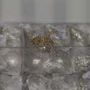 Yerliker 12 Pcs Clear Christmas Glass Ball Ornaments Gold Sequined Glitter Ball Christmas Tree Decorations Hanging Xmas Glass Baubles for Holiday Xmas Tree Wedding Party Decor