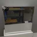 Bathroom Medicine Cabinet with Beveled Edge Mirrored Door 14 x 18 inch, Recessed or Surface Mount, with Adjustable Glass Shelves (Matt White)