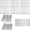 Grill Replacement Parts for Nexgrill 720-0896B 720-0896E 720-0896X 720-0896C Deluxe 6-Burner Gas Grills, Cooking Grate, Grill Heat Shield Tent and Burner kit for Nexgrill 6 Burner Grill
