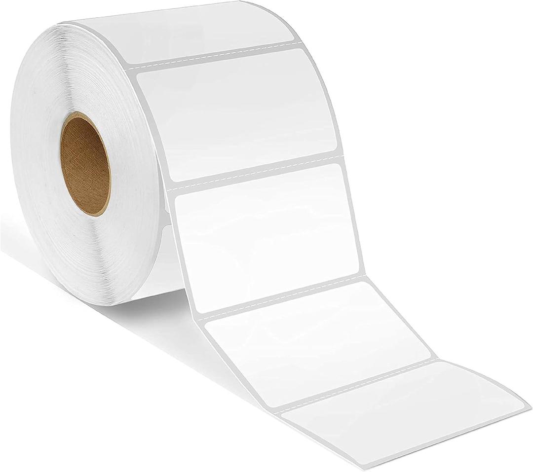 Spartan Industrial - 2.25" X 1.25 Direct Thermal Labels, Perforated Barcode Address Labels, Compatible with Rollo & Zebra Desktop Printers - 10 Rolls, 1000/Roll